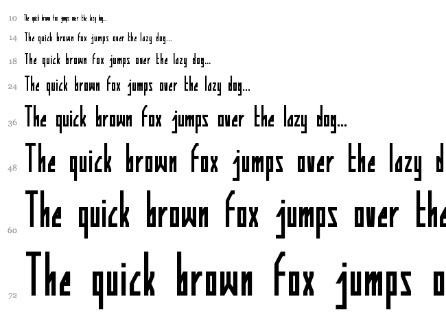 Human Alter Ego font waterfall